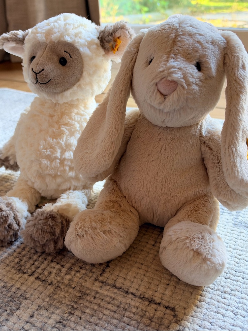 Collectible Steiff Plushies Hoppie Haze Bunny & Lita Lamb NWT